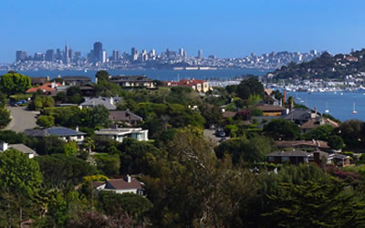 Views of San Francisco skyline